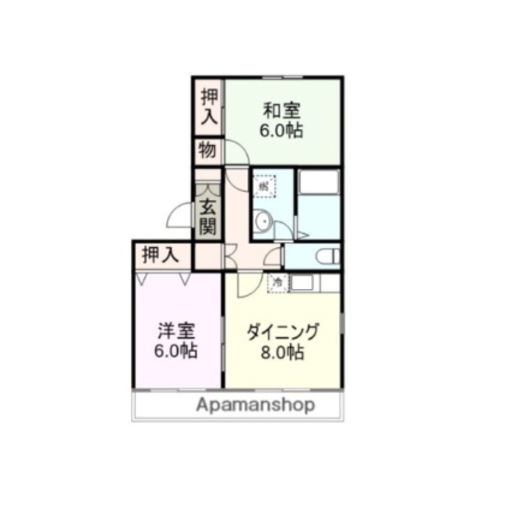 山陽本線(JR西日本) 厚狭駅 地上2階建て 築29年(1階/2DK/56.29m2)