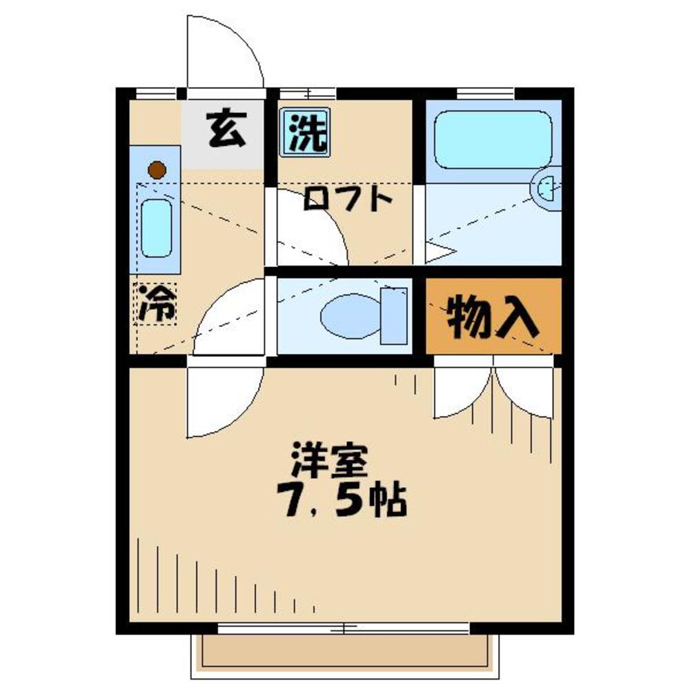 シャトル（1階/1K/24.3m2）