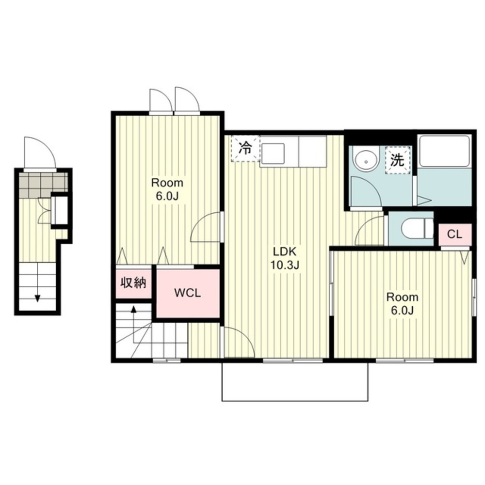 アルスボーン II 神奈川県横浜市保土ケ谷区藤塚町 (8.6万円／2LDK (洋室6 洋室6 LDK10.3)／56.92㎡)｜賃貸物件(賃貸