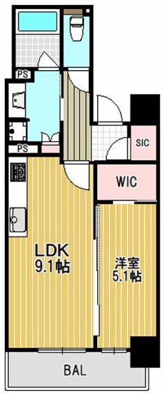 間取り図 【間取り】縦長のレイアウトとなり、一人暮らしの方にピッタリの空間です!
