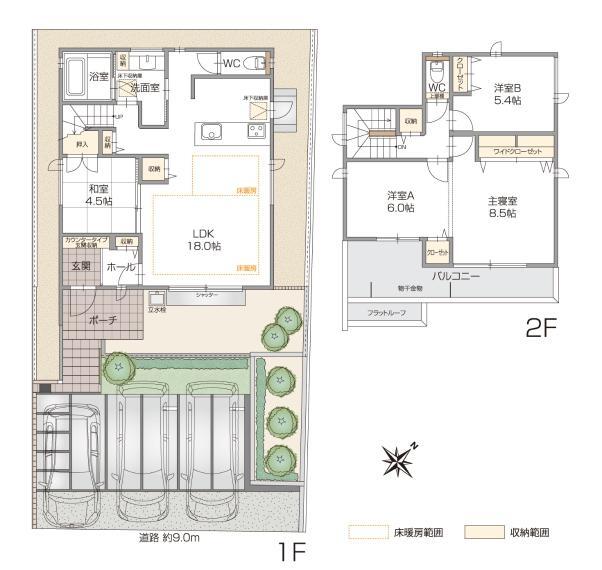 間取り図 B棟間取図 販売価格4,590万円(税込)