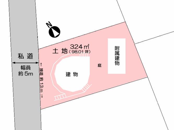 土地図面 地形図、建物配置図