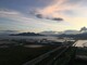 バルコニー 南東側バルコニーからの眺望、夕暮れ時の様子(南側)