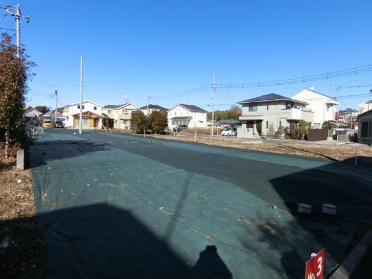 現況写真 各区画、ゆったりとした48坪以上の広さ。