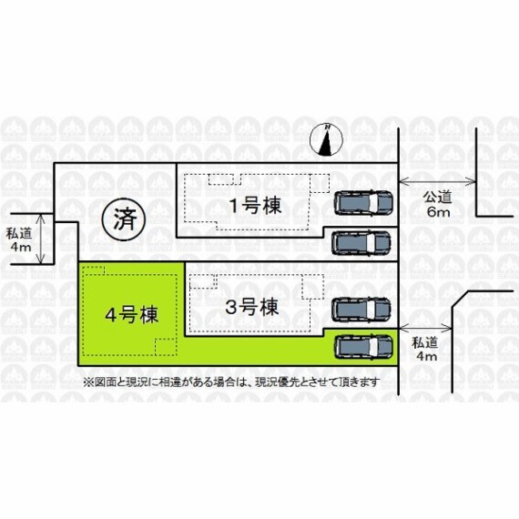 区画図 実測図ではございません
