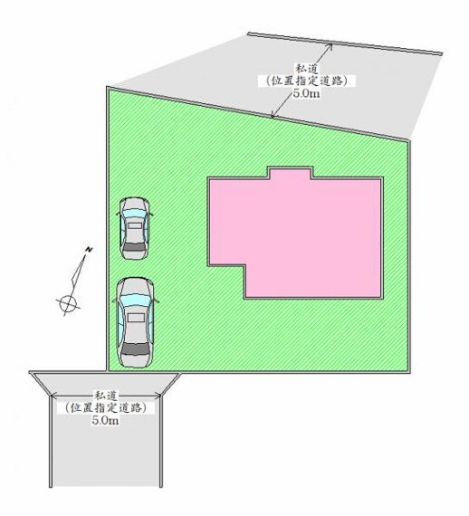 区画図 配置図 駐車2台分