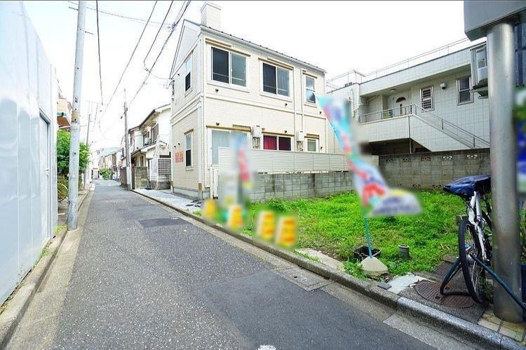 現況写真 理想的な土地形状です。ここまできれいな土地の形だとプランニングがしやすいですね。。