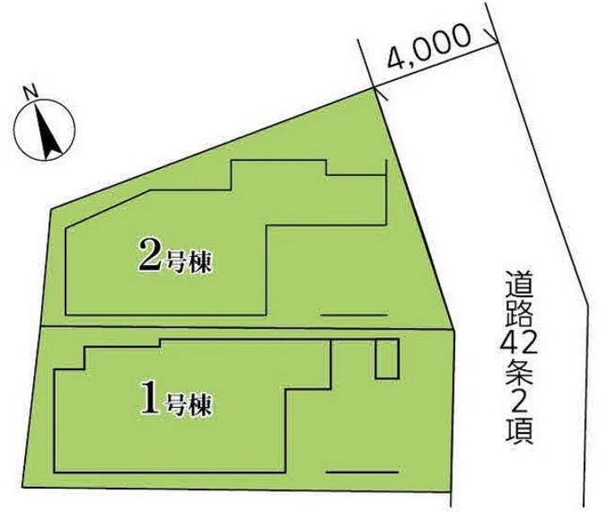 区画図 一戸建ての多いエリア、静かで落ち着いた雰囲気です。