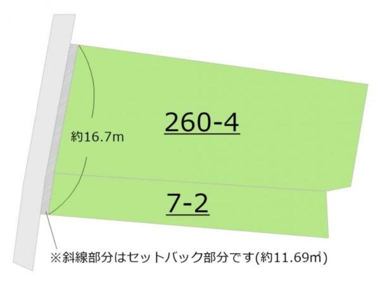 区画図 431.85平米の土地！（有効面積:約416.15平米です）