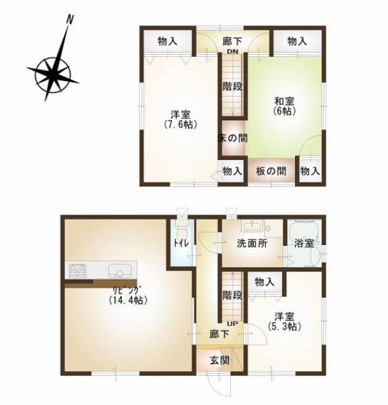 間取り図 昭和49年6月築 土地面積174平米(52坪) 建物面積86.38平米(26坪)ご家族の笑顔が溢れるお家に生まれ変わります。水回りも全て交換致しますので、清潔で気持ちの良い暮らしを送って頂けます。
