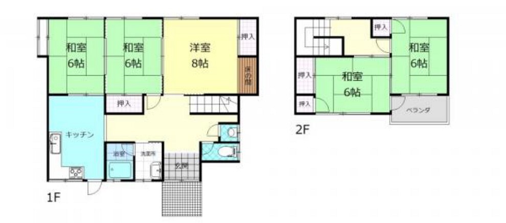 間取り図 <間取り図>5DKの使いやすい間取り設計。