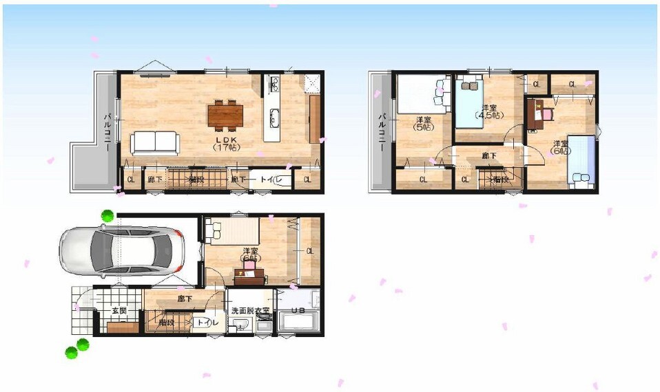 間取り図 2号地間取りプラン 自由設計対応