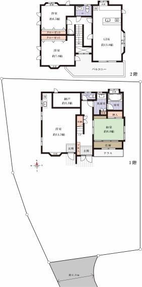間取り図 土地349.93平米