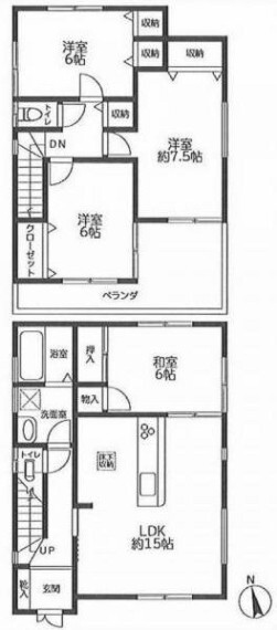 間取り図 ほっこり和室のある間取り