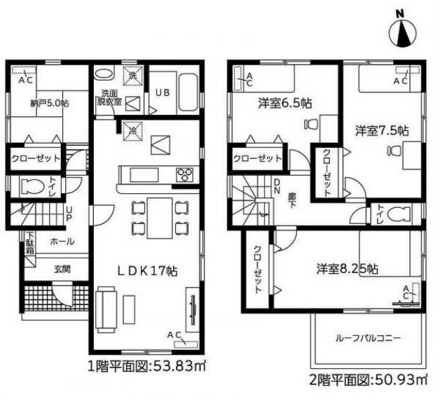 間取り図 1号棟 間取り図