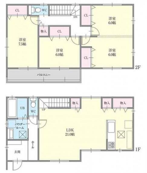 区画図 C号棟 間取図