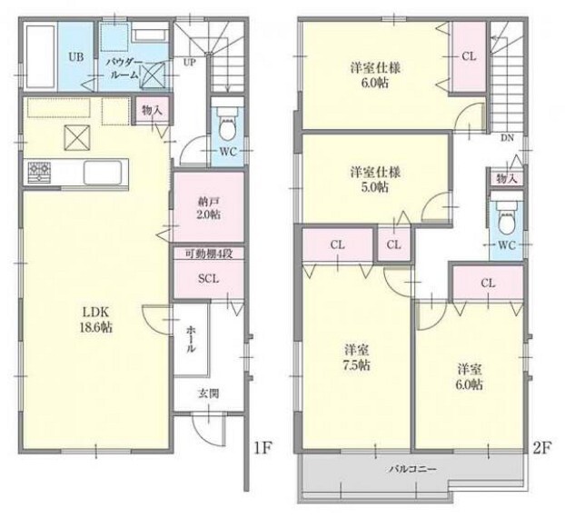 区画図 A号棟 間取図