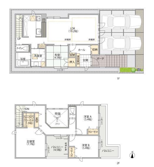 間取り図 A棟モデルハウス 間取図