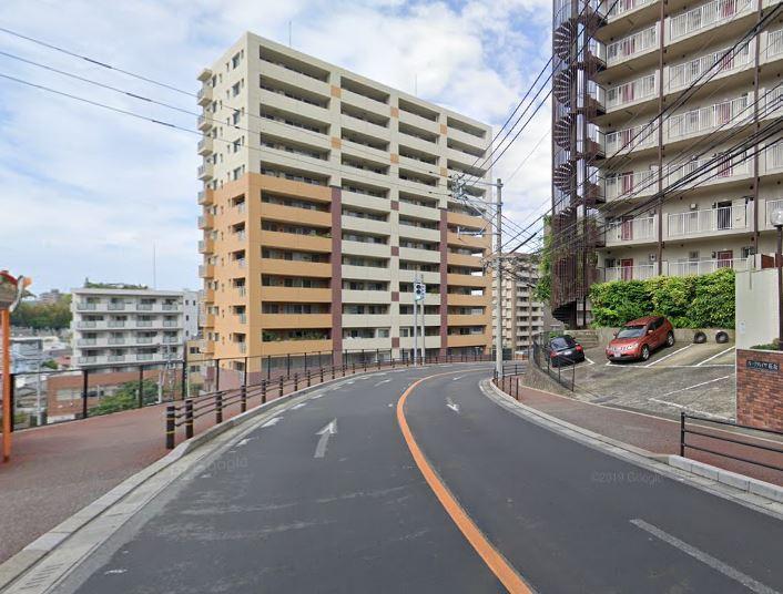 前面道路写真。