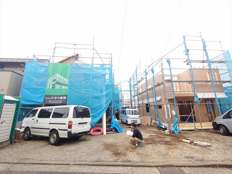 現況外観写真 建築中現地外観写真。