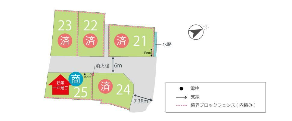 区画図 【25号地】建売住宅完成