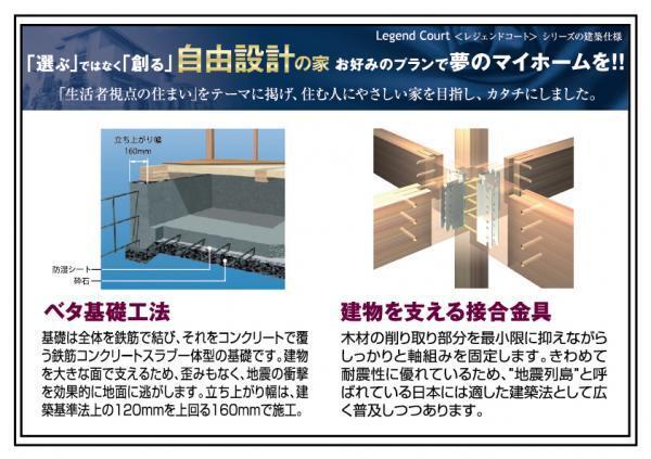 構造・工法・仕様 厚めに造った基礎に、地震に強い金物工法