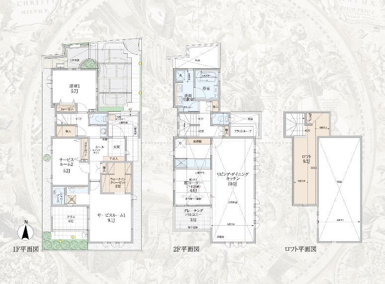 間取り図 ホテルライクな快適空間 シャワーブースとテラスのリゾート空間 開放的なリビングと寛ぎの和コーナー ラグジュアリーを感じるリフレッシュ空間