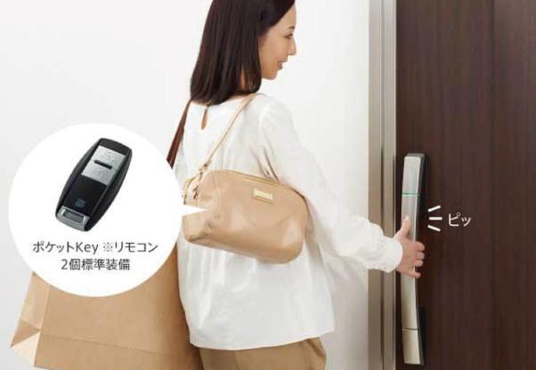 鍵を取り出さずに簡単に施錠解錠。(全棟)