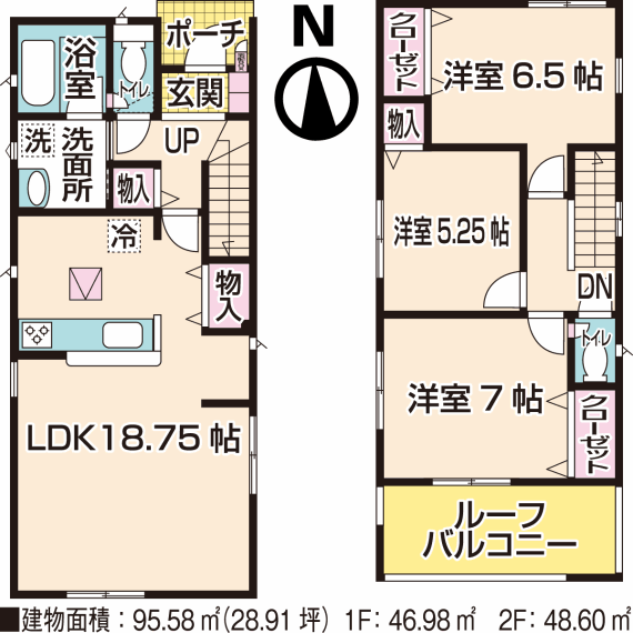 間取り図 1号棟・間取図