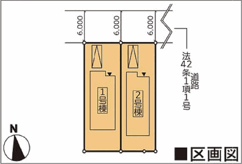 区画図 1号棟・配置図