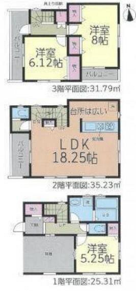 間取り図 1号棟 間取図