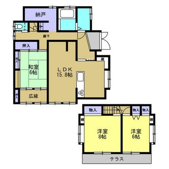 間取り図 【リフォーム中】リフォーム後間取り図です。3SLDKになります。キッチンは対面式を設置します。お風呂は1.25坪なので広々とお使いいただけそうですね。