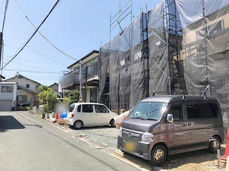 現況外観写真 「4月5日」上棟しました!