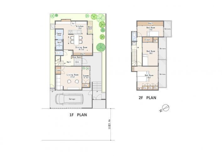 間取り図 リノベーションを行った場合の間取り図もぜひともご覧くださいませ。こちらのリノベーションは現在非常に人気のあるオルガンクラフトさんに制作を依頼しております。