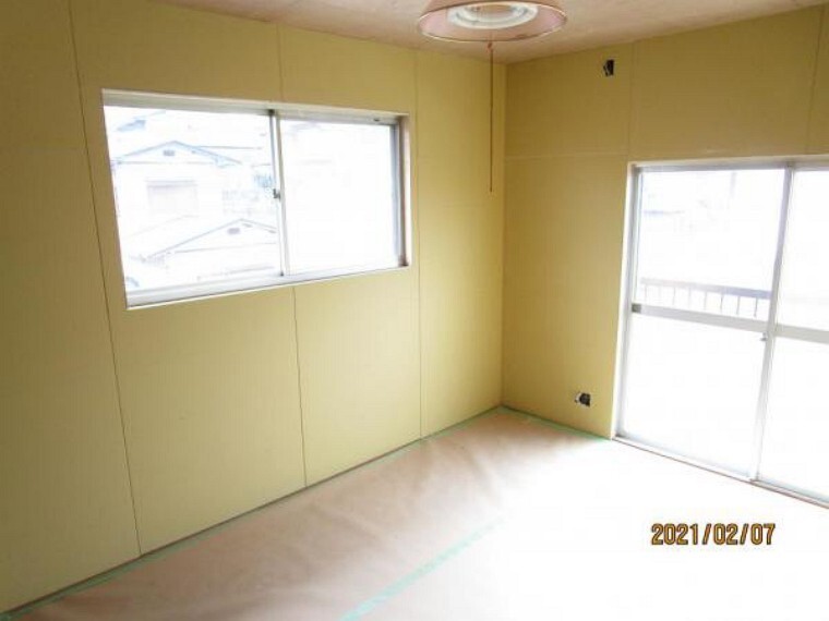 洋室 【リフォーム中】2階東側和室です。こちらは使い勝手を考えて洋室へ間取り変更をする予定です。