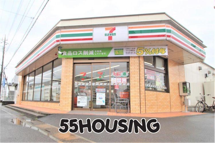 コンビニ セブンイレブン鴻巣宮前店 徒歩11分。