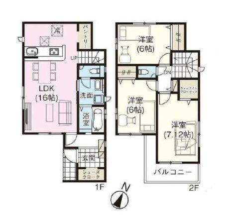 間取り図 3LDK+WIC