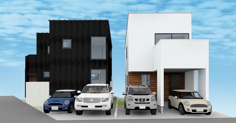 現況外観写真 【1号棟】浦添市城間1丁目に新築戸建!2021年8月完成予定!LDK広々18帖・3LDK・車2台可!