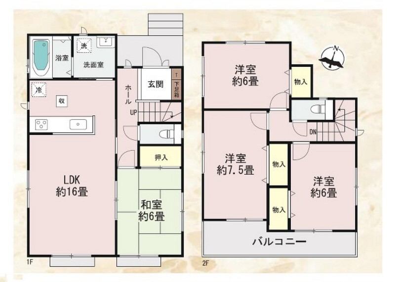 間取り図 B号棟 間取図 【名古屋市守山区向台3丁目】