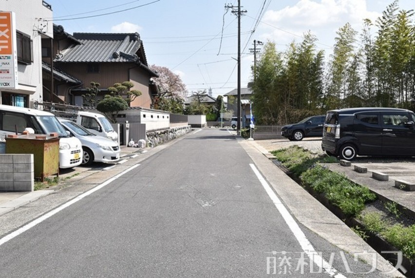 現況写真 東側接道状況および現場風景 【名古屋市守山区向台3丁目】