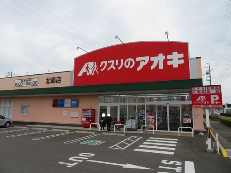 ドラッグストア クスリのアオキ北島店まで徒歩約12分。(約900m)