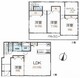 間取り図 全居室6帖以上のゆとりある間取り。 テレワークスペースのあるお住まい。 全居室南向きで陽当り良好。