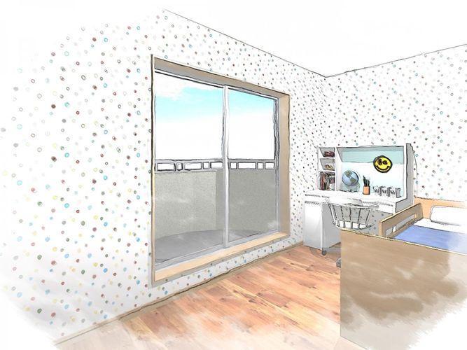 子供部屋 同間取りの子供部屋のイメージ図です