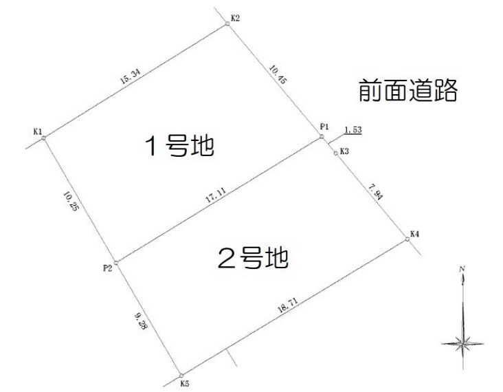 区画図 1号棟です
