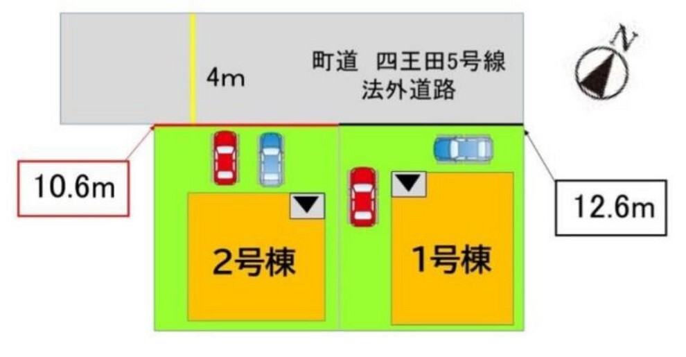 区画図 1号棟です。