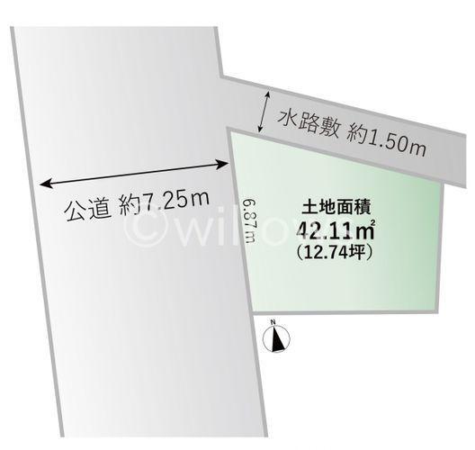間取り図 東・西の両面道路につき、どの区画も日当たりをしっかり確保出来ております。北東側は通路になっておりますので、開放感がございます。