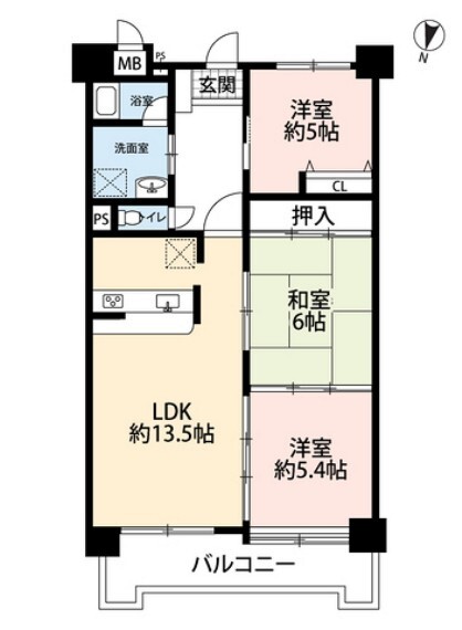 間取り図 カウンターキッチンなので家族のコミュニケーションが増え会話も盛り上がりそうですね^^リビングは隣の洋室とつなげると18帖の大空間になります。