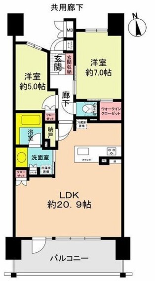 間取り図 3LDKに間取り変更可能