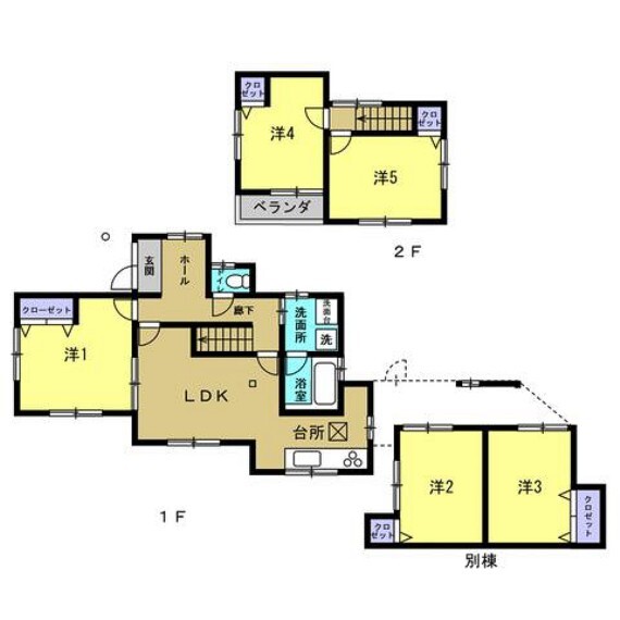 間取り図 【リフォーム後間取り図】間取りは4DKからリフォームを行い3LDKにする予定です。3~4人家族におすすめです。