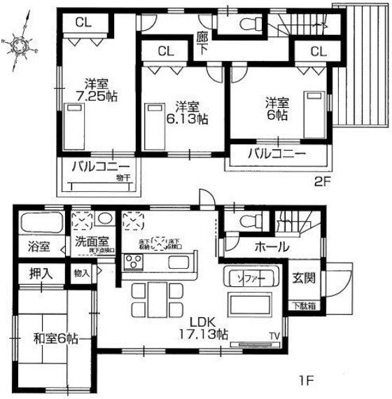 間取り図 オール電化